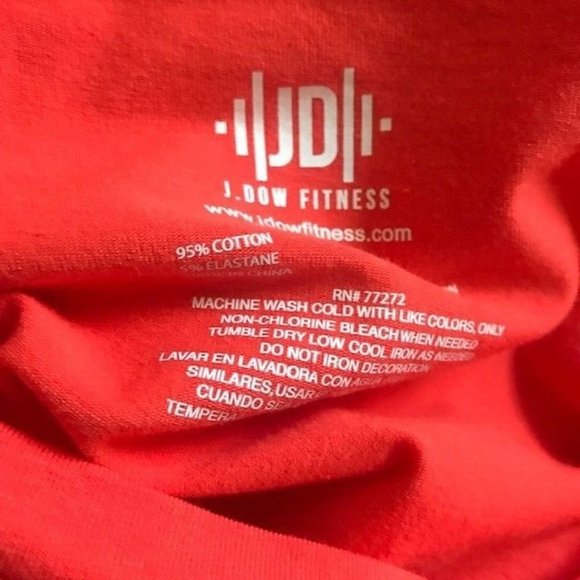 J. Dow Fitness Black History Month Women's Cropped Tank Top Red Orange Size XXL - Picture 5 of 5